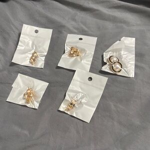 NWT set of 5 pairs of clip-on earrings